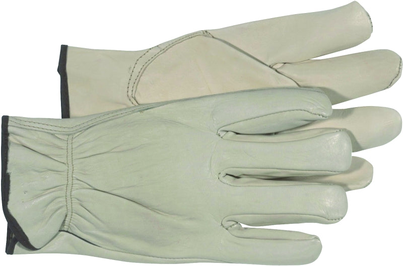 BOSS MFG Boss 4068L Gloves, L, Keystone Thumb, Open, Shirred Elastic Back Cuff, Leather, Natural CLOTHING, FOOTWEAR & SAFETY GEAR BOSS MFG   