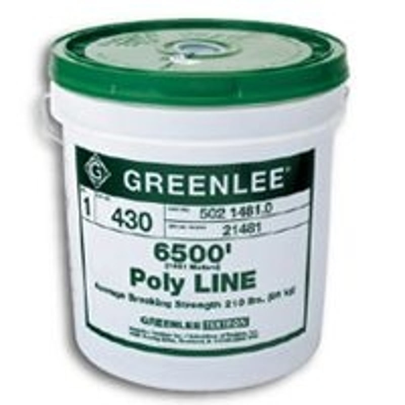 GREENLEE Greenlee 430 Twine, 6500 ft L, 210 lb Working Load, Polypropylene, Green AUTOMOTIVE GREENLEE