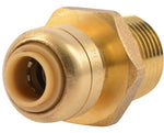 SHARKBITE SharkBite U110LFA Pipe Connector, 1/4 x 1/2 in, MNPT, Brass, 200 psi Pressure PLUMBING, HEATING & VENTILATION SHARKBITE