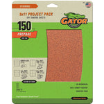 GATOR Gator 4464 Sanding Sheet, 11 in L, 9 in W, Fine, 150 Grit, Garnet Abrasive, Paper Backing PAINT GATOR