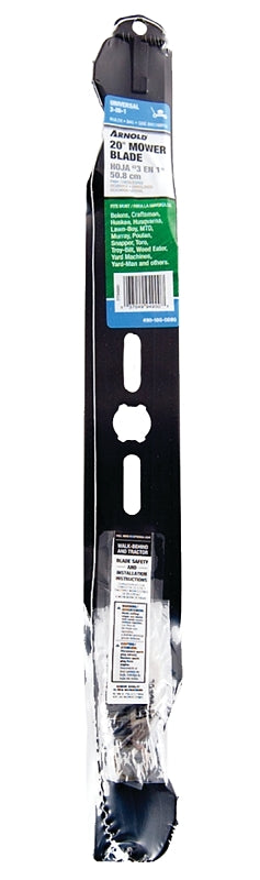 ARNOLD Arnold 490-100-0090 Lawn Mower Blade, 20 in L, 2-1/4 in W