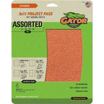 GATOR Gator 4461 Sanding Sheet, 11 in L, 9 in W, Garnet Abrasive, Paper Backing PAINT GATOR