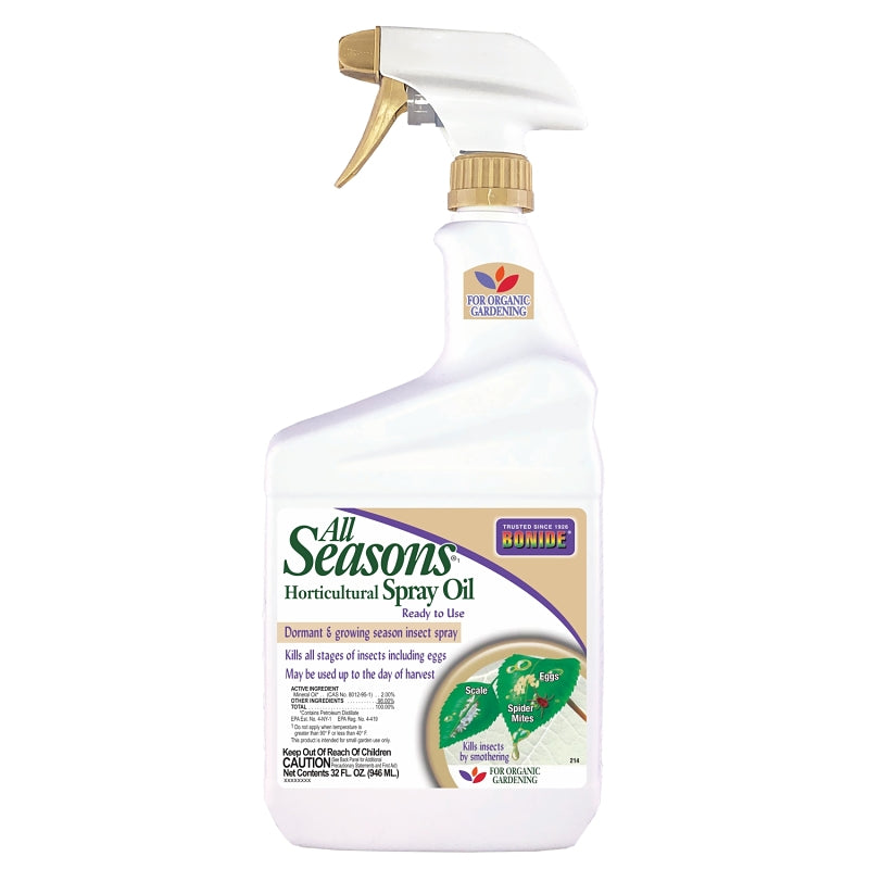 BONIDE Bonide All Seasons 214 Horticultural Spray Oil, Liquid, Spray Application, 1 qt LAWN & GARDEN BONIDE