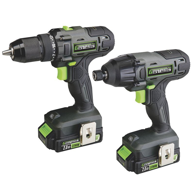 RICHPOWER Genesis G20 MAX GL20DIDKB2 Drill/Impact Driver Combo Kit, Battery Included, 2 Ah, 20 V, Lithium-Ion TOOLS RICHPOWER