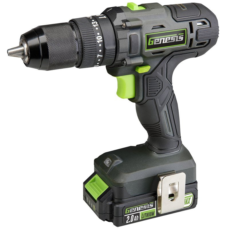 RICHPOWER Genesis G20 Max GLHD20B Hammer Drill, Battery Included, 20 V, 2 Ah, 1/2 in Chuck, Ratcheting Chuck TOOLS RICHPOWER