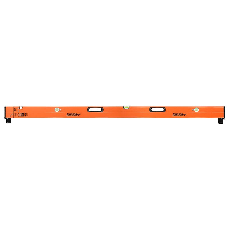 HULTAFORS Johnson 5800-0712P Extendable Plate Level, 144 in L, 3-Vial, Aluminum, Orange ELECTRICAL HULTAFORS