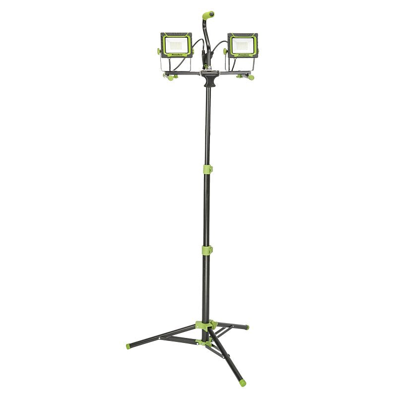 POWERSMITH PowerSmith PWLD100T Dual-Head Work Light With Tripod, 120 V, 90 W, 2-Lamp, LED Lamp, 10000 Lumens, 5000 K Color Temp AUTOMOTIVE POWERSMITH