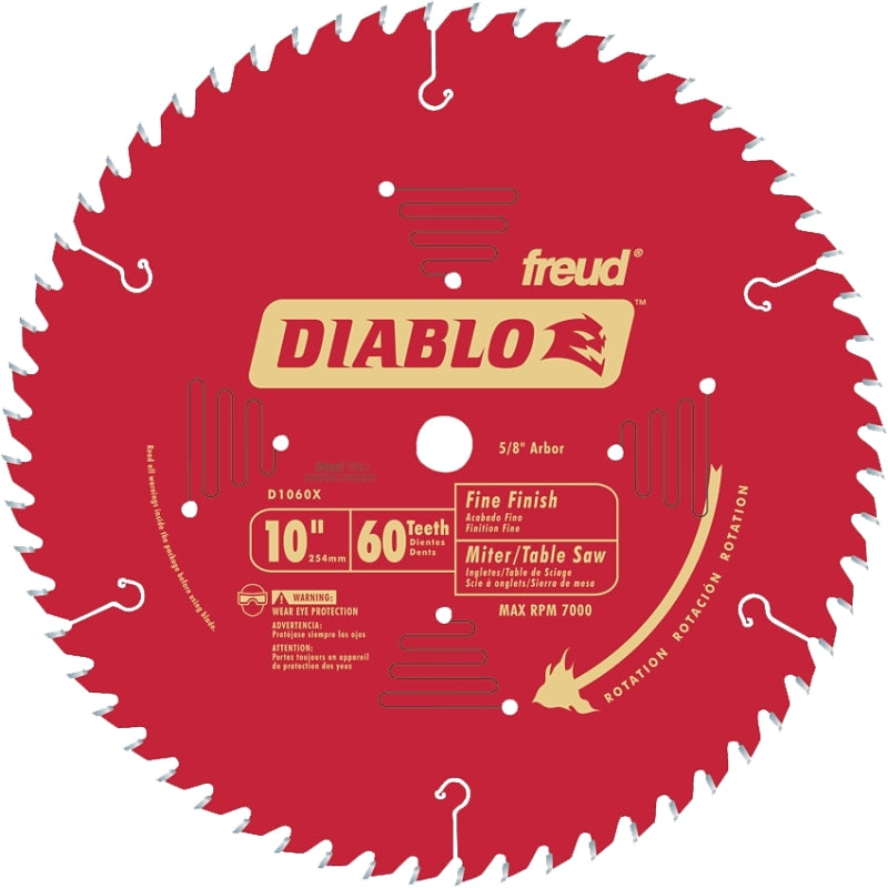 DIABLO CIRC SAW BLADE 10IN 60T FINISH TOOLS DIABLO