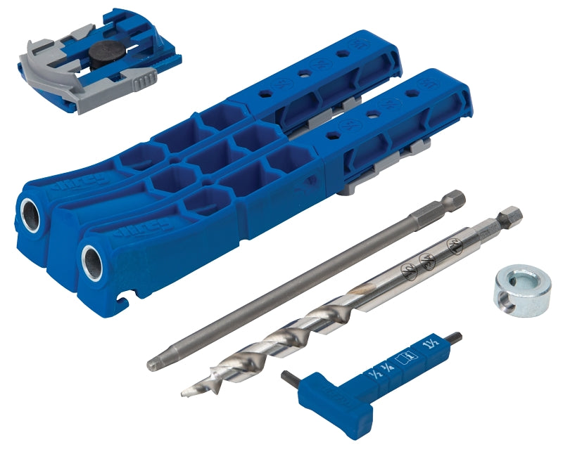 KREG Kreg KPHJ320 Pocket Hole Jig, 1/2 to 1-1/2 in Clamping, 2-Guide Hole, Nylon/Steel/Thermoplastic Elastomer TOOLS KREG