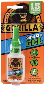 GORILLA Gorilla 7600103 Super Glue, Straw/White Water, Liquid, Irritating, 15 g, Bottle PAINT GORILLA