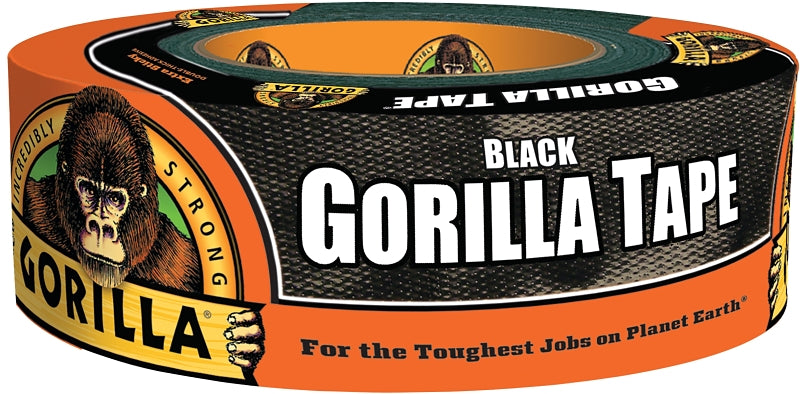 GORILLA Gorilla 105629 Gorilla Tape, 30 yd L, 1.88 in W, Polyethylene Coated Cloth Backing, Black PAINT GORILLA