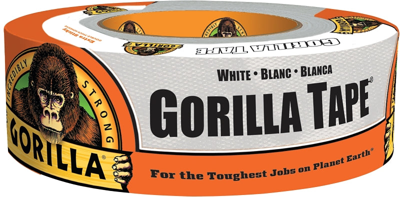 GORILLA Gorilla 6025001 Duct Tape, 30 yd L, 2 in W, Cloth Backing, White PAINT GORILLA