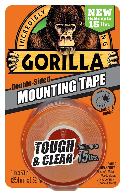 GORILLA Gorilla 6065003 Mounting Tape, Double Sided, 60 in L, 1 in W PAINT GORILLA