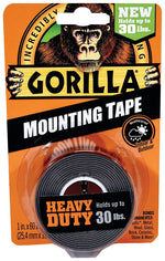 GORILLA Gorilla 6055002 Mounting Tape, 60 in L, 1 in W, Black PAINT GORILLA