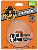 GORILLA Gorilla 6036002 Mounting Tape, 150 in L, 1 in W, Clear PAINT GORILLA