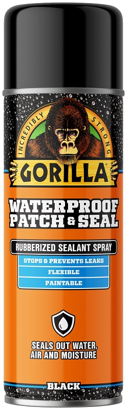 GORILLA Gorilla 104052 Rubberized Spray Coating, Black, 16 oz Can PAINT GORILLA