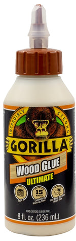 GORILLA Gorilla 104404 Extra-Strength Glue, Natural Wood, 8 oz Bottle PAINT GORILLA