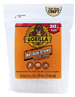 GORILLA Gorilla 3033002 Hot Glue Stick, Clear, 30 Pack