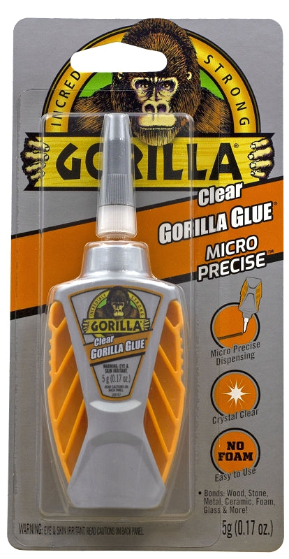 GORILLA Gorilla 103616 Glue, Liquid, Irritating/Sharp, Crystal Clear, 5 g
