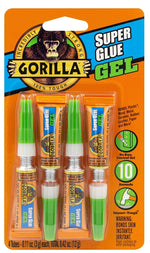 GORILLA Gorilla 105809 Super Glue, Gel, Translucide, 3 g Tube PAINT GORILLA