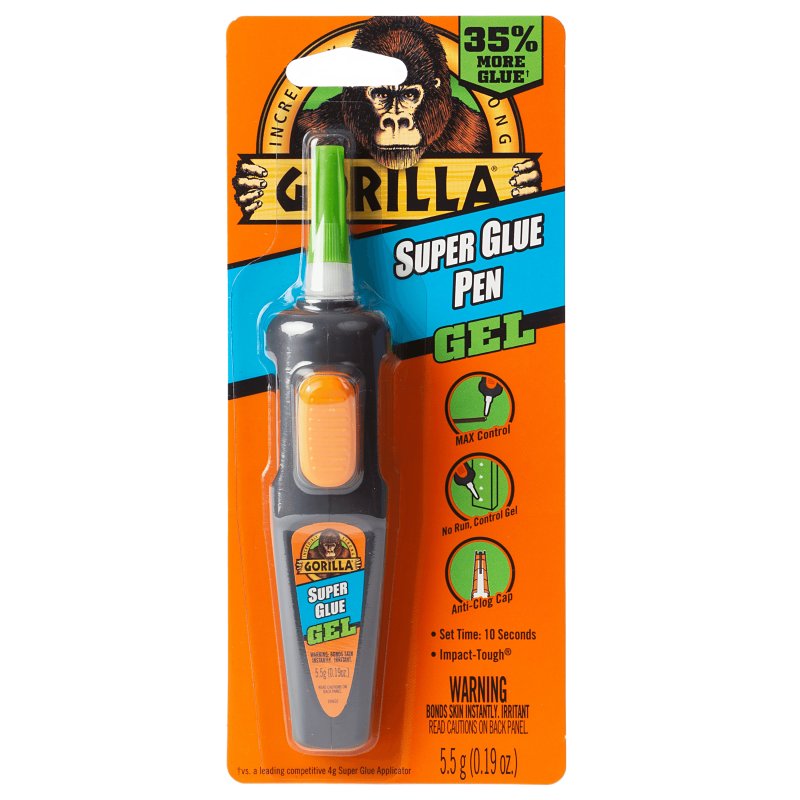 GORILLA GLUE Gorilla 109642 Super Glue, Liquid, 0.19 oz, Pen