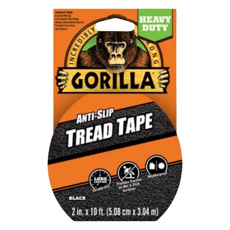 GORILLA GLUE Gorilla 115944 Anti-Slip Tape, 10 ft L, 2 in W, Cloth Backing, Black PAINT GORILLA GLUE