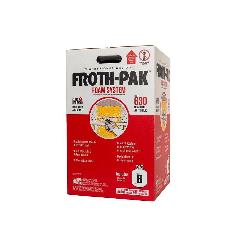FROTH-PAK Froth-Pak 12115834 Spray Foam Insulation and Sealant Part B, Yellow PAINT FROTH-PAK