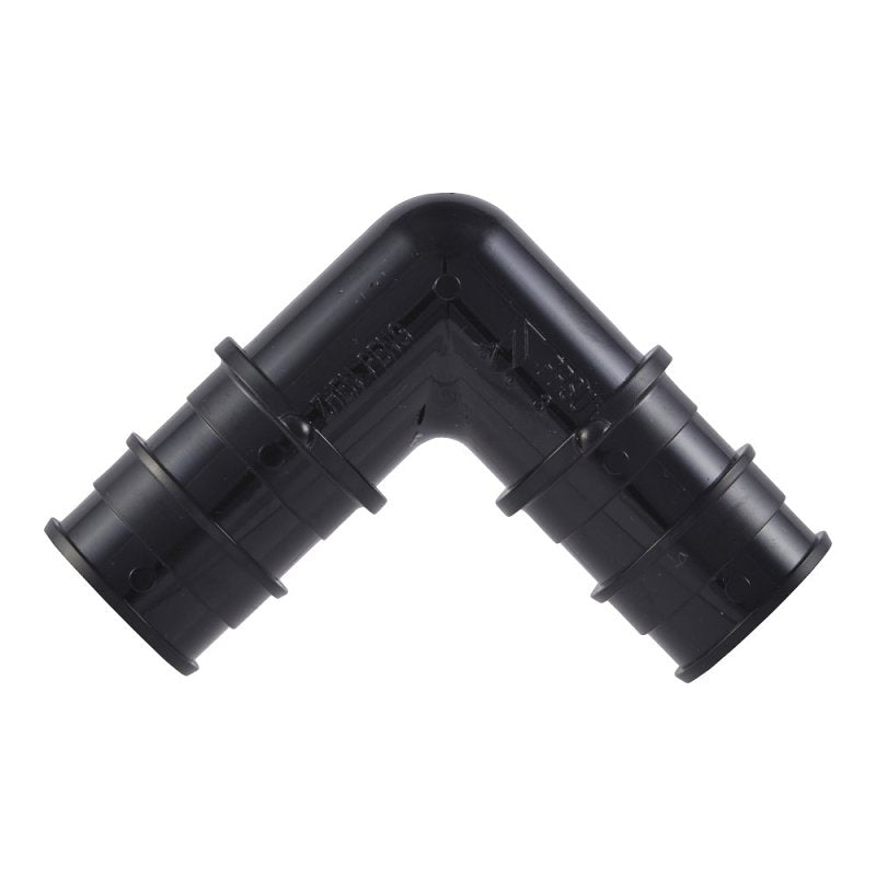 SHARKBITE SharkBite UA256A5 Elbow, 3/4 in, Barb, 90 deg Angle, Acudel Polymer, Black, 150 to 160 psi Pressure PLUMBING, HEATING & VENTILATION SHARKBITE