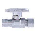 SHARKBITE SharkBite UAB23057LFA Ball Valve, 1/2 x 3/8 in Connection, Compression, 125 psi Pressure, Brass Body