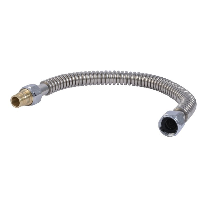 SHARKBITE SharkBite UAB3088FXSS18LF Water Heater Connector, 3/4 in, FIP, DZR Brass/EPDM/Stainless Steel, 19.4 in L PLUMBING, HEATING & VENTILATION SHARKBITE