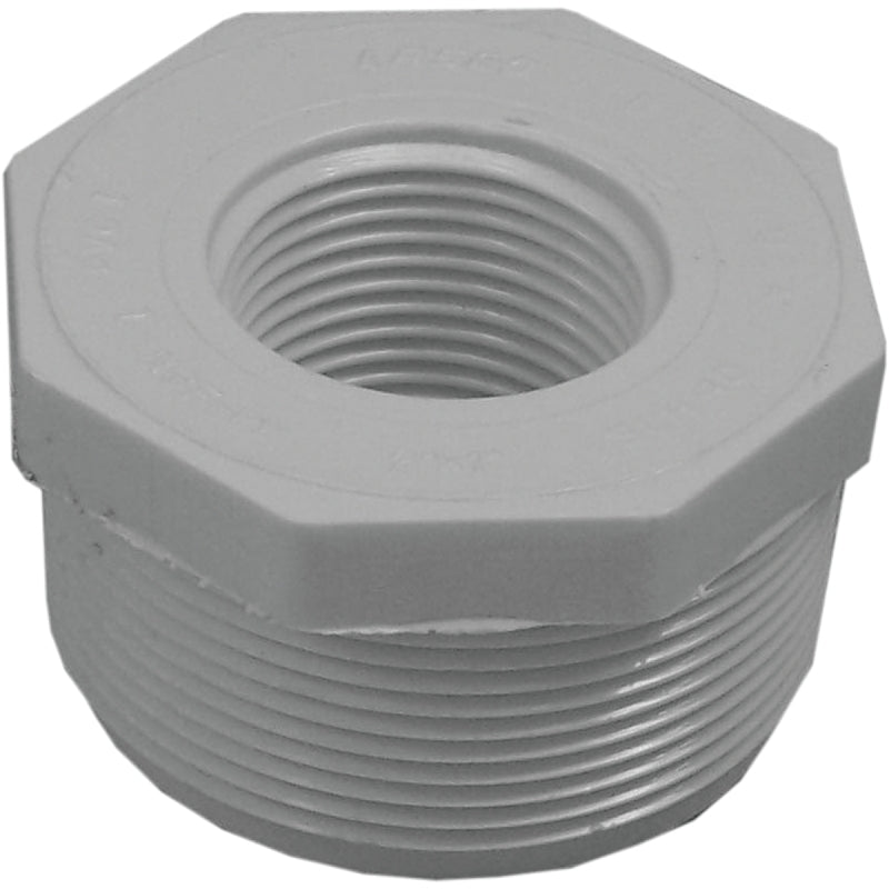 IPEX IPEX 435711 Reducing Bushing, 2 x 1 in, MPT x FPT, White, SCH 40 Schedule, 150 psi Pressure LAWN & GARDEN IPEX