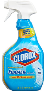 CLOROX Clorox 30614 Bathroom Cleaner, 30 oz Bottle, Liquid, Bleach, Lemon, Pale Yellow