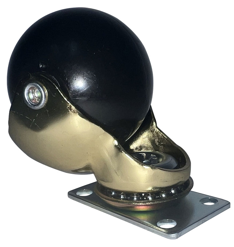 DH CASTERS Dh Casters C-H20P2BR Swivel Ball Caster, 2 in Dia Wheel, Rubber Wheel, Black, 90 lb HARDWARE & FARM SUPPLIES DH CASTERS