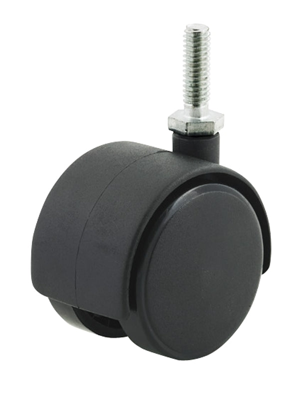 DH CASTERS Dh Casters C-T20T1BKB Swivel Caster with Brake, Threaded Mounting, 2-3/8 in H Dimensions, 2 in Dia Wheel, Plastic Wheel HARDWARE & FARM SUPPLIES DH CASTERS