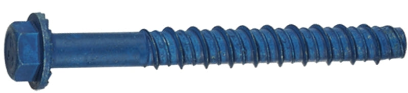 TAPCON Tapcon 11414 Screw Anchor, 4 in L, Hex Drive, Steel, Metallic