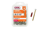 GRK FASTENERS GRK Fasteners 120660 Cabinet Screw, #8 Thread, 2-1/2 in L, W-Cut Thread, Low-Profile, Washer Head, Star Drive, 80 PK