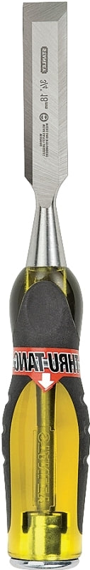 STANLEY TOOLS STANLEY Fatmax Thru-Tang 16-977 Chisel, 3/4 in Tip, 9 in OAL, Carbon Steel Blade, Ergonomic Handle TOOLS STANLEY TOOLS