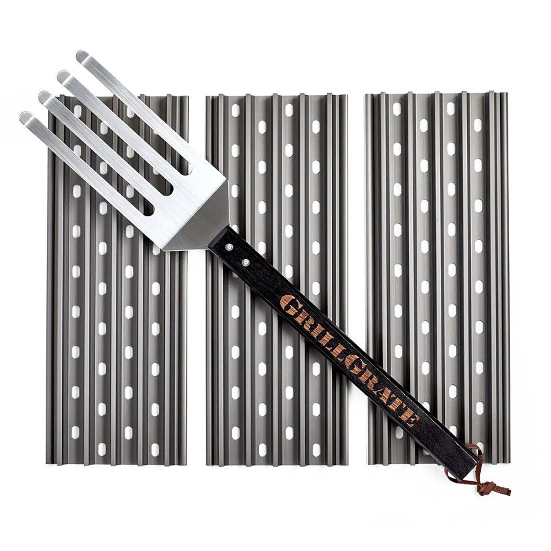 GRILLGRATE Grillgrate RGG15K-0003 Grill Grate Set, 15 in L, 15-3/8 in W, Aluminum, Anodized