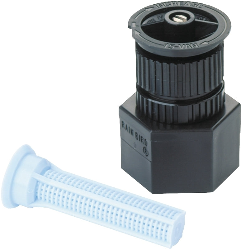 RAINBIRD Rain Bird A17AP Shrubbery Spray Nozzle, 0.65 to 0.92 gpm, 1/2 in Connection, FNPT, Plastic, 15 ft, Black LAWN & GARDEN RAINBIRD
