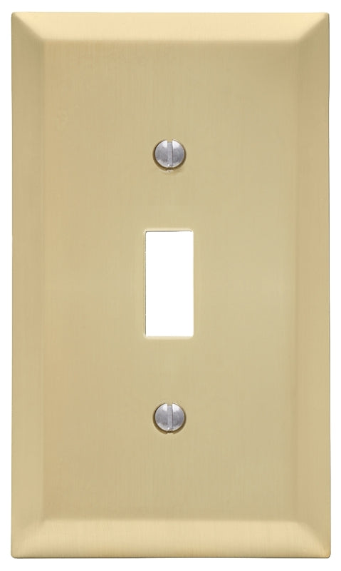 AMERELLE Amerelle Century Series 163TSB Wallplate, 5 in L, 2.9 in W, 1-Gang, Steel, Satin Brass