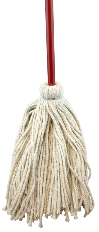 ZEPHYR MANUFACTURING Chickasaw 11010L Wet Mop with Hanger, 10 oz Headband, 59 in L, Cotton/Yarn Mop Head, Metal Handle