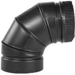 SELKIRK Selkirk DSP6E9-1/266230 Stove Pipe Elbow, 90 deg Angle, 6 in, Aluminized Steel, Black