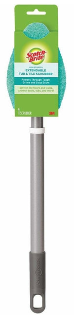SCOTCH-BRITE Scotch-Brite 549X-4 Shower Scrubber, 19 in L, 3 in W, Teal/White CLEANING & JANITORIAL SUPPLIES SCOTCH-BRITE
