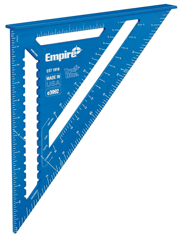 EMPIRE Empire E3992 Rafter Square, 0.13 in Graduation, Aluminum, 12 in L, 11.9 in W TOOLS EMPIRE