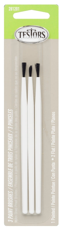 TESTORS Testors 281201 Economy Brush Assortment, Plastic Handle, 3/CD PAINT TESTORS