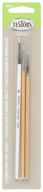 TESTORS Testors 281206 Premium Brush Assortment, Wood Handle PAINT TESTORS