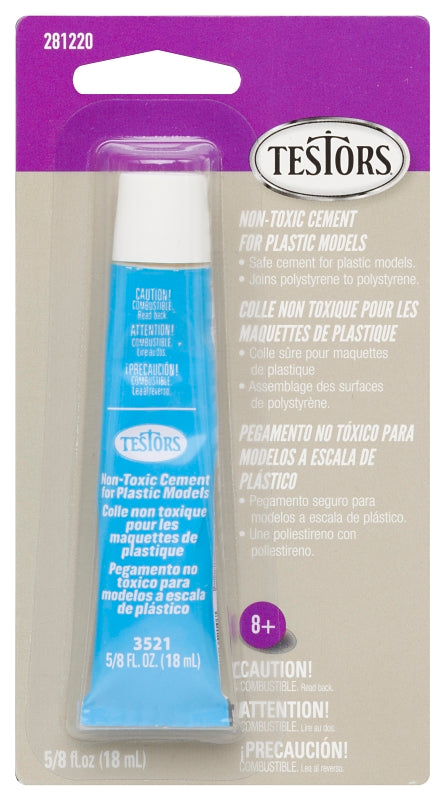 TESTORS Testors 281220 Cement Adhesive, Liquid, Solvent-Like, 0.625 oz, Tube PAINT TESTORS