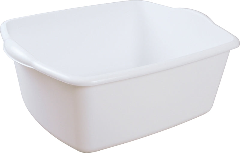 STERILITE Sterilite 06588012 Dish Pan, 18 qt Volume, 17-1/2 in L, 14-1/4 in W, 7 in H, Plastic, White HOUSEWARES STERILITE