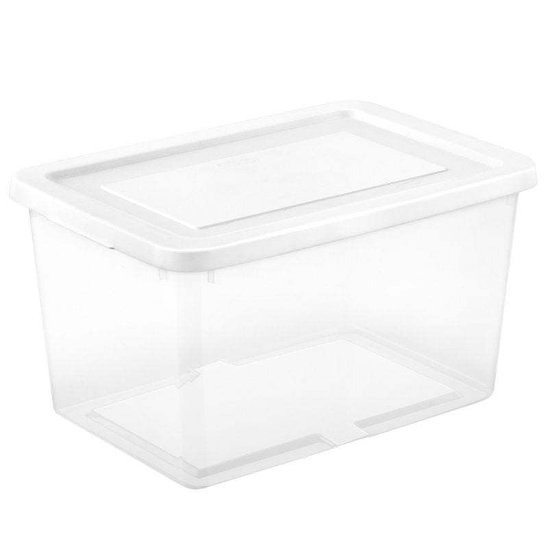 STERILITE Sterilite 42448008 Storage Box, 20 qt, Plastic, White HOUSEWARES STERILITE