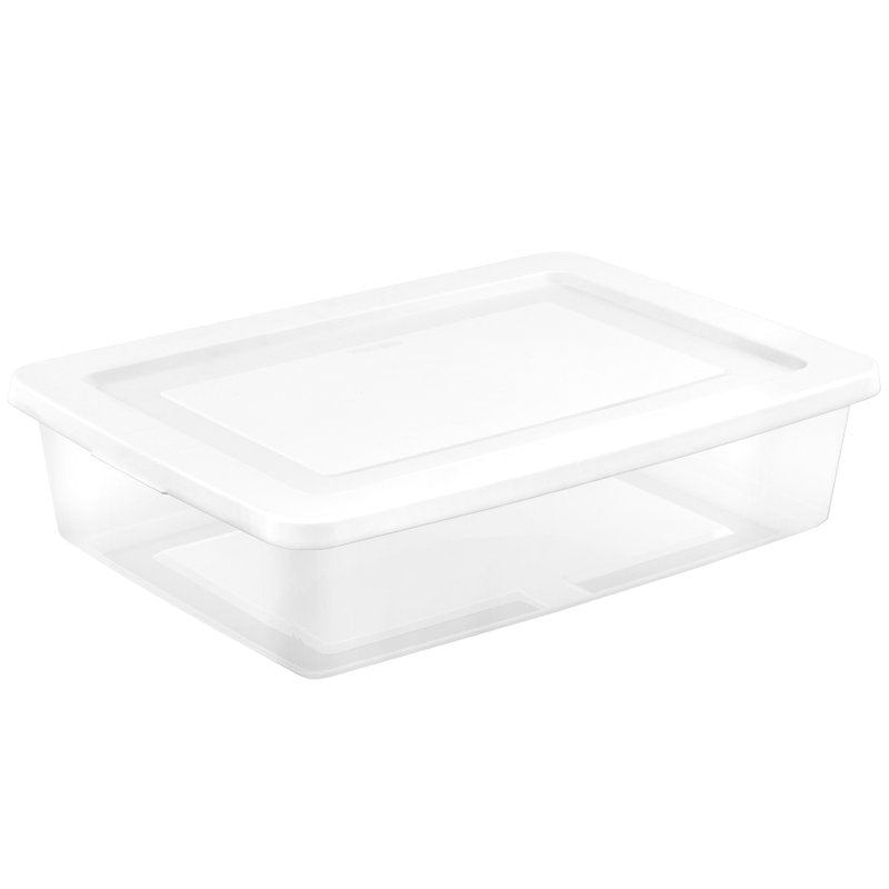 STERILITE Sterilite 42468010 Storage Box, 28 qt, Plastic, White HOUSEWARES STERILITE